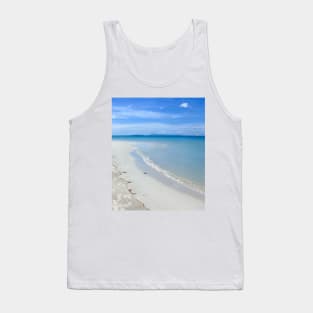 blue sea and white sand beach in Thailand Tank Top